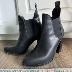 Rag & Bone Black Leather Ankle Booties